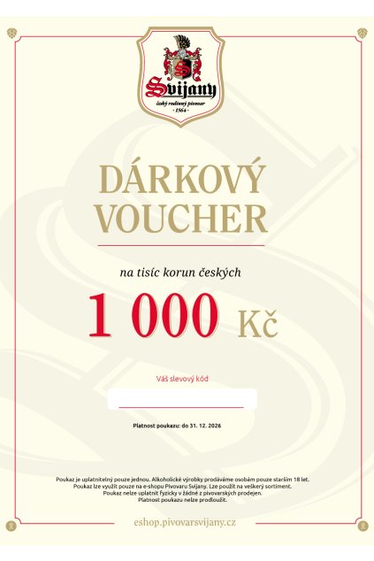Dárkový poukaz 1000 Kč