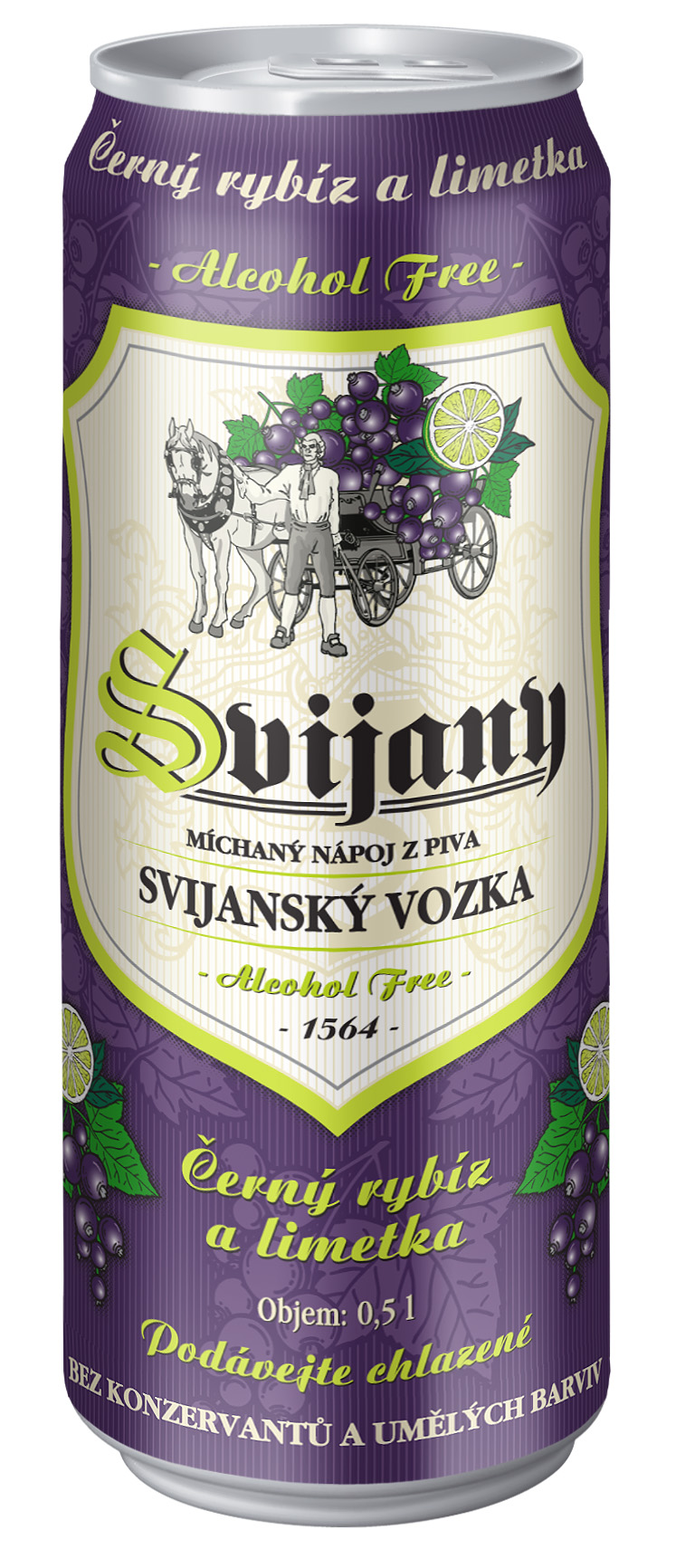 Pivo Svijanský Vozka Černý rybíz & Limetka 0,5l po 12 ks