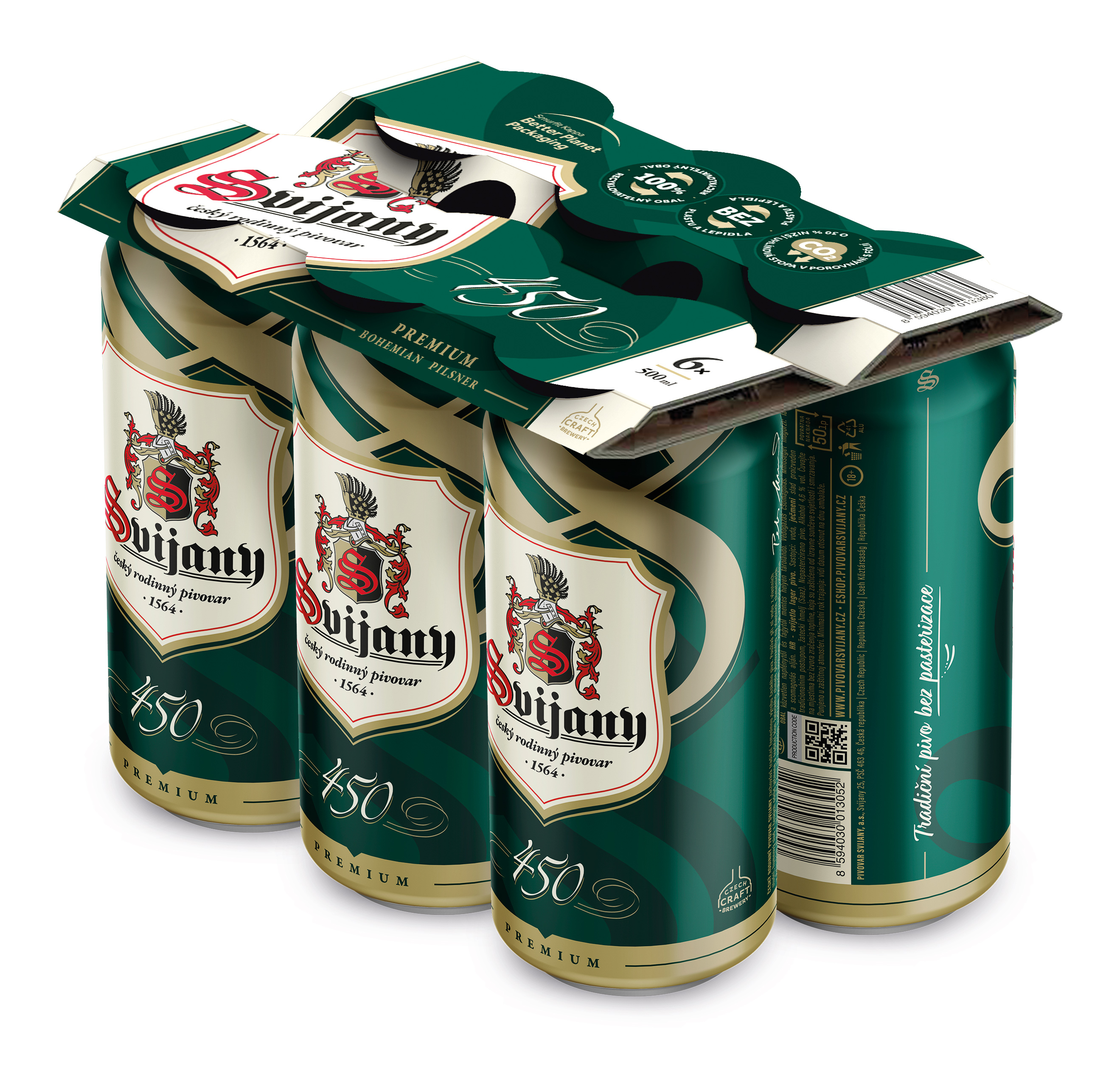 TopCLip Svijany 450 6x0,5l plechovky piva