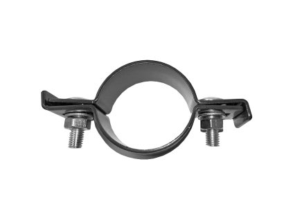 Úchyt panelu ke kulatému sloupku ø 48mm objímka průběžný - zinek + pvc (Barva Černá / Antracit)