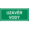 Uzávěr vody - plast/samolepící fólie