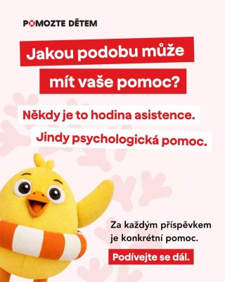 💛 Jakou podobu může mít jeden příspěvek? Někdy je to hodina osobní asistence. Jindy psychologická pomoc nebo terapie pro...