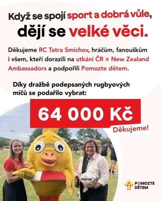 🏉💛 Když se spojí sport a dobrá vůle, mohou se dít opravdu velké věci. Během utkání ČR × New Zealand Ambassadors, které...