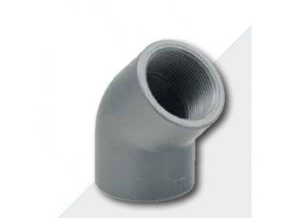 Koleno  d40/45° s vnitřním závitem 1 1/4"  D 40 x 1 1/4" int