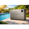 Heat pump by the poolside