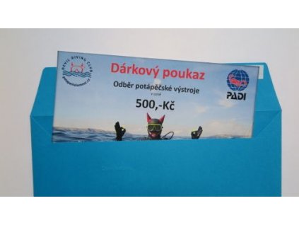 Dárkový poukaz na odběr potápěčské výstroje