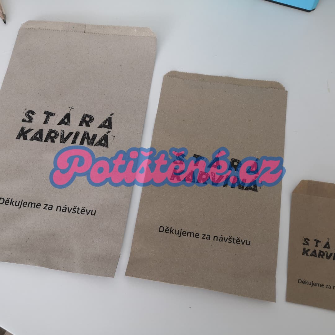Papírové sáčky s potiskem na suvenýry