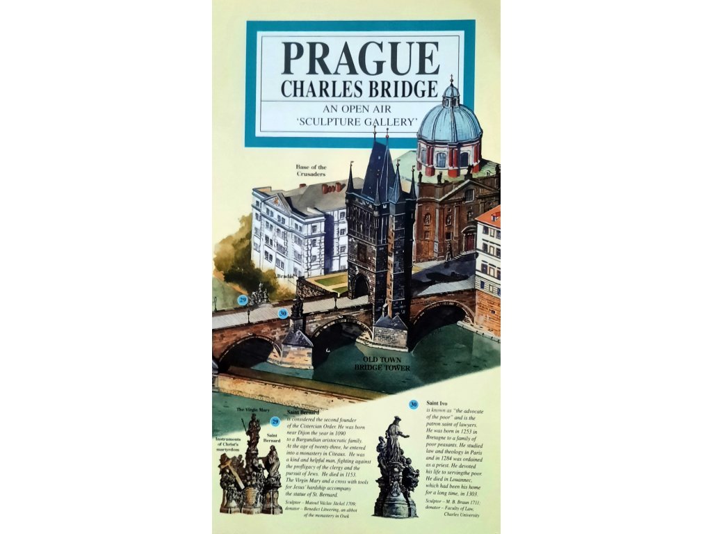 O Praze pro děti: Mapa Karlův most - anglicky
