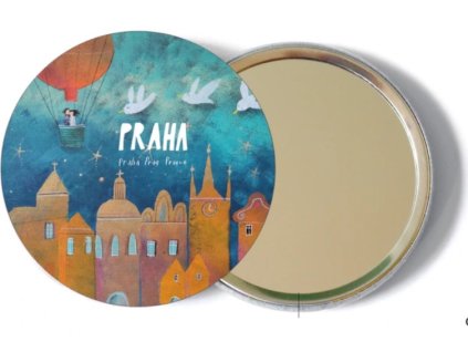 Suvenýr z Prahy: Zrcátko s motivem Prahy - Zlatá Praha
