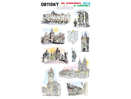 Obtisky na sklo, keramiku a kamínky - Hradčany
