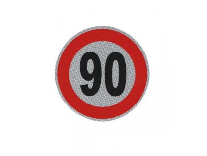 Samolepka konštr. rýchlosti 90km reflexná 2.tr. (15 cm)