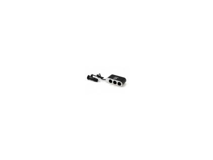 Zásuvka 3x 12/24V 5A+USB s vypinačmi