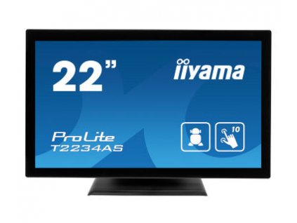 22''iiyama T2234AS-B1: IPS, Full HD, 350cd/m2, HDMI, USB, černý