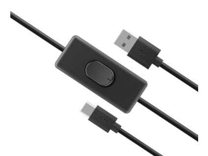 AKASA - USB 2.0 typ A na typ C kabel se switchem