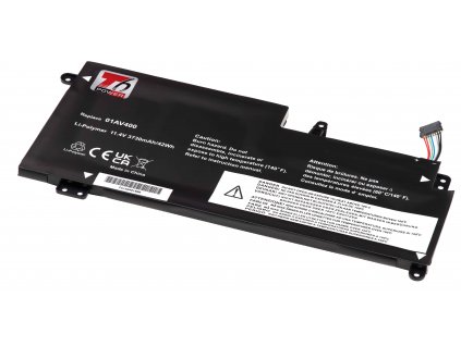 Baterie T6 Power Lenovo ThinkPad 13 20GJ/20GK, 20GL/20GM serie, 3730mAh, 42Wh, 3cell, Li-Pol