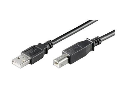 PremiumCord Kábel USB 2.0, A-B, 3m, čierny