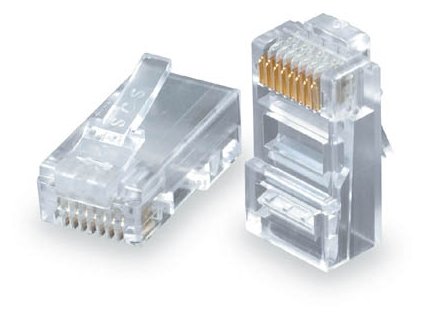 Konektor RJ45 CAT5E UTP 8p8c pro drát 100ks bal.