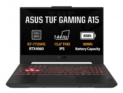 ASUS TUF Gaming A15/FA507NV/R7-7735HS/15,6''/FHD/16GB/1TB SSD/RTX 4060/W11H/Gray/2R