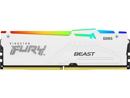 Kingston FURY Beast/DDR5/64GB/6000MHz/CL40/4x16GB/RGB/White