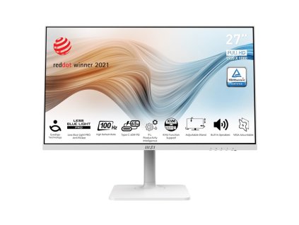 MSI Modern/MD272XPW/27''/IPS/FHD/100Hz/1ms/White/3R