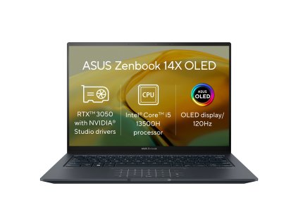 ASUS Zenbook 14X OLED/UX3404VC/i5-13500H/14,5''/2880x1800/16GB/1TB SSD/RTX 3050/W11H/Gray/2R