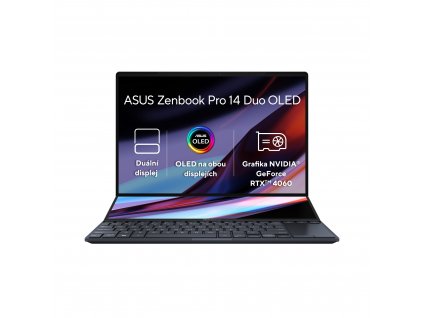 ASUS Zenbook Pro Duo 14 OLED/UX8402VV/i9-13900H/14,5''/2880x1800/T/32GB/2TB SSD/RTX 4060/W11P/Black/2