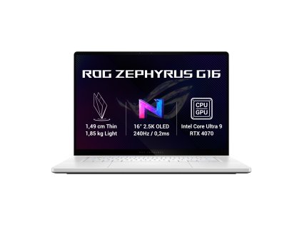 ASUS ROG Zephyrus G16/GU605MZ/U9-185H/16''/2560x1600/32GB/1TB SSD/RTX 4070/W11H/White/2R