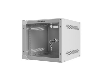 Nástenný rack 10'' 4U 280x310mm sivý flat pack