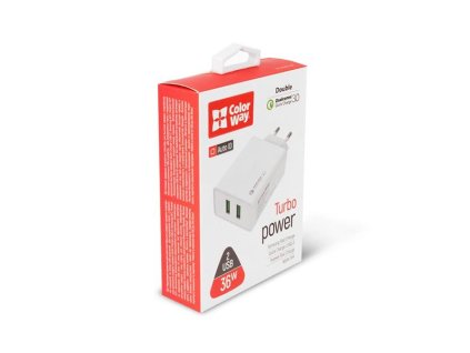 ColorWay AC nabíjačka 2xUSB Quick Charge 3.0 (36W)