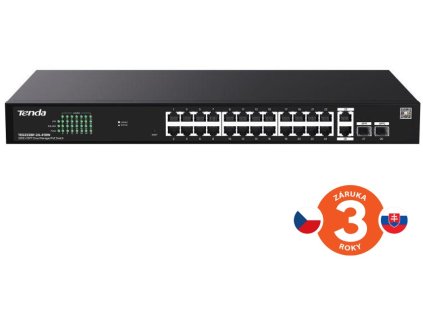 Tenda TEG2228P-24-410W Gigabit PoE+ Websmart L2 Cloud switch 370W, 24x 1Gb/s PoE+,2xRJ45,2xSFP, Rack