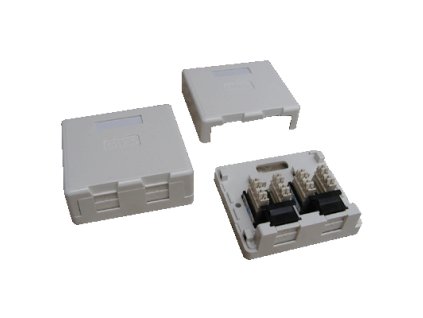 DATACOM UTP 2xRJ45 zásuvka CAT6 na omietku (protiprachová)