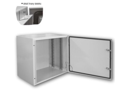 Datacom 19''vonkajší rozvádzač 12U/600x400 IP65 sivý