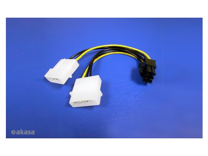 AKASA - 4-pin Molex na 6-pin ATX PCIex adaptér