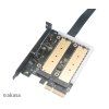 AKASA adaptér dual M.2 do PCIex s chladičom RGB