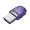 Kingston DataTraveler MicroDuo 3C/128GB/USB 3.2/USB-A + USB-C/Fialová