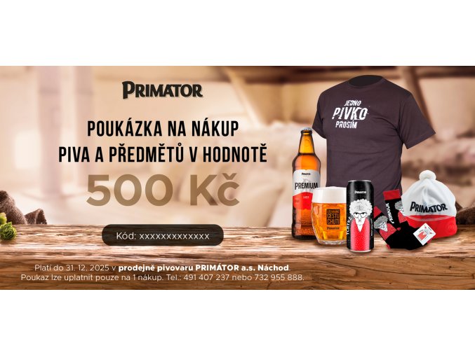 poukaz 2025 500 Kc předměty