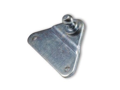 Konzola k plynové vzpěře vyhnutá 55x37mm, kulový čep pr. 10mm, ocel