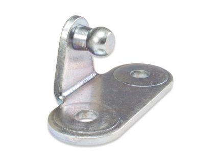 Konzola k plynové vzpěře pravoúhlá 40x20mm, kulový čep pr. 10mm, ocel
