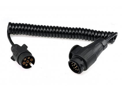 Propojovací kabel o délce 3,2 m spirálový, 1x zástrčka 13 pól, 1x zástrčka 7 pól