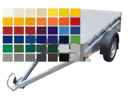 Plachta PRAKTIK 2 přes bočnice (volitelná barva) + přísl.