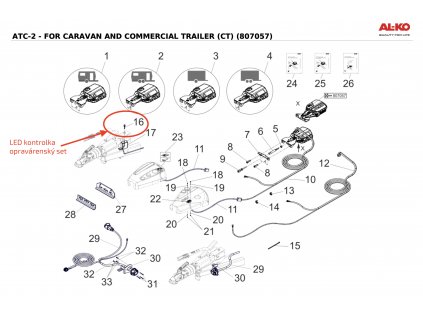LED kontrolka AL-KO ATC opravárenský set