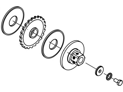 Náhradní díly pro naviják AL-KO Basic 900 (podložky+šestihran)