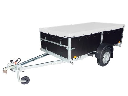 Plachta UNI/PROFI 8 přes bočnice, šedá RAL7037 + přísl.