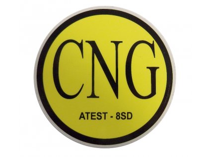 Značení CNG (ATEST-8SD) - samolepka vnější, prům. 71mm