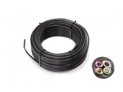 Kabel 4x0,75, hnědá/ bílá/ červená/ zelená, balení 200 m
