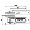 Závěr bočnic - přezka malá bez protikusu KNOTT, bez pojistky 106 mm