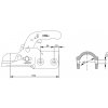 Tažná spojka KNOTT K35-C, 3500 kg, 60 mm, H14