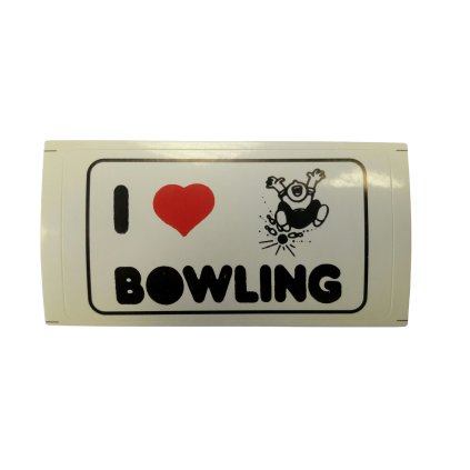 Nálepka "I love Bowling"