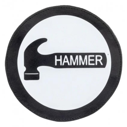 Semišová utěrka Hammer, kulatá, černo/bílá