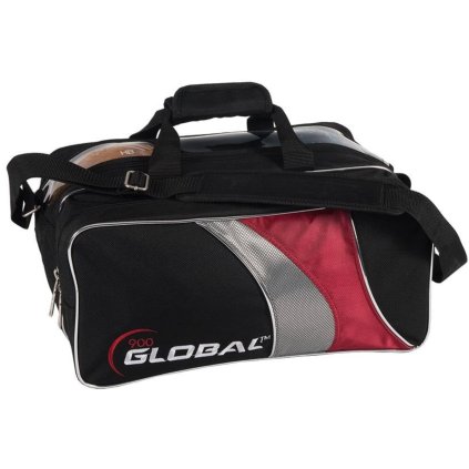 Taška na 2 koule, 900 Global, černá/červ./stříbrná